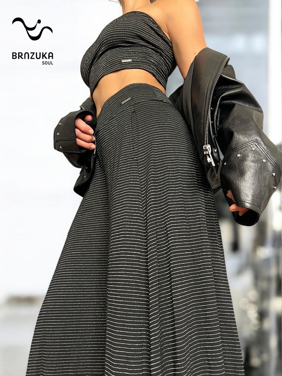 CONJUNTO CASUAL PANTALONA FLOW RIBANA Y TOP CROPPED